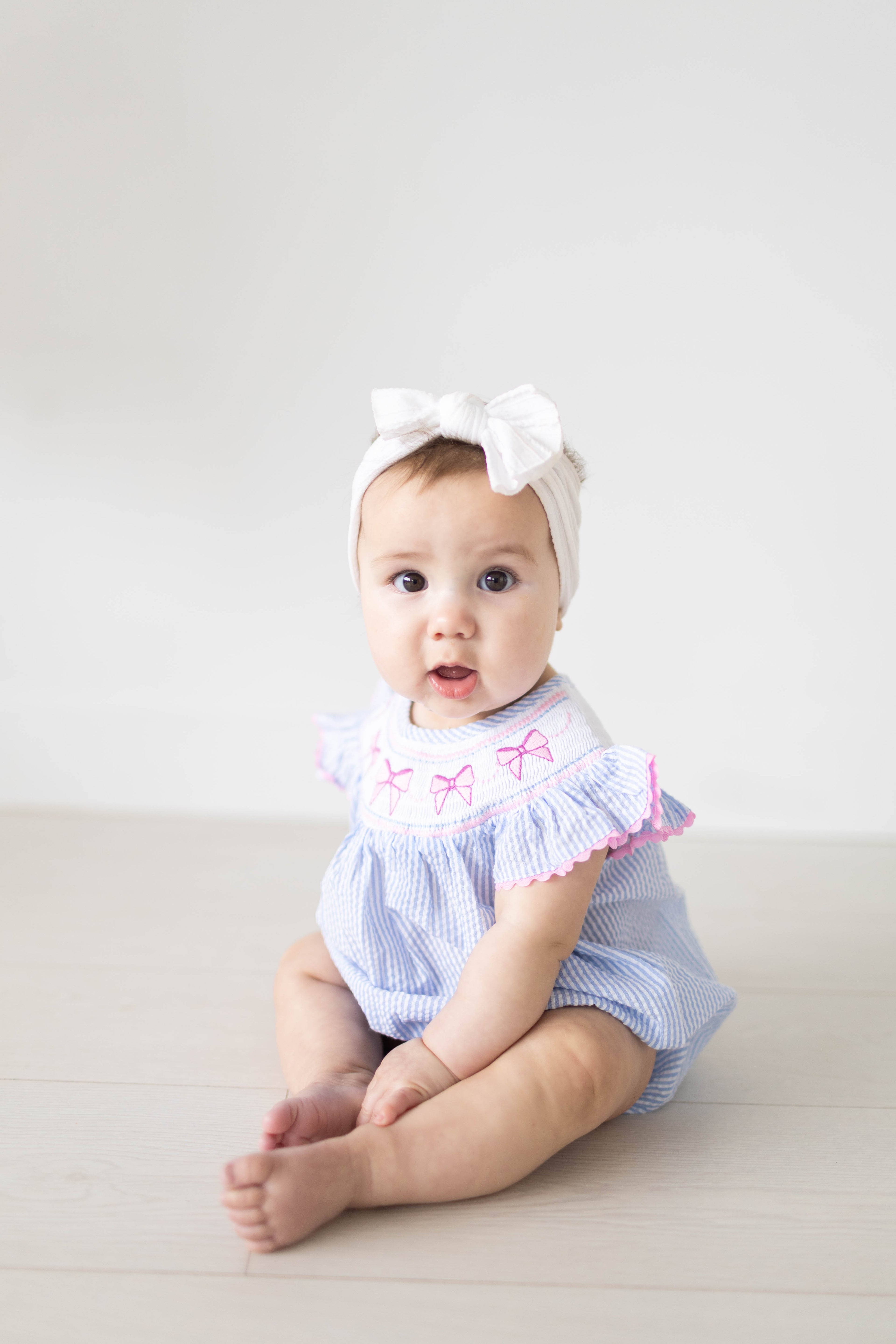 Smocked Bow Flutter Romper