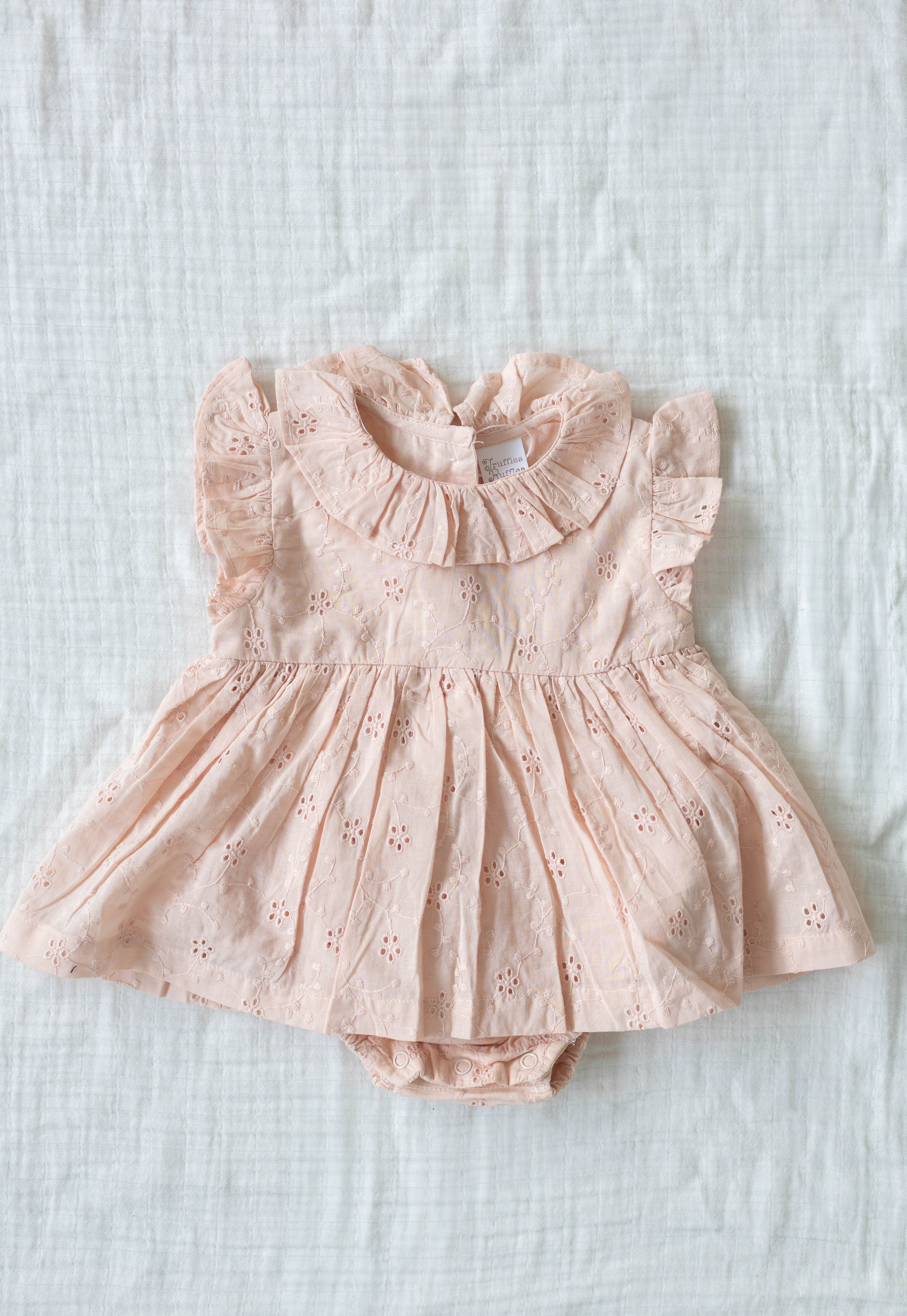 Rose Eyelet Skirted Bodysuit