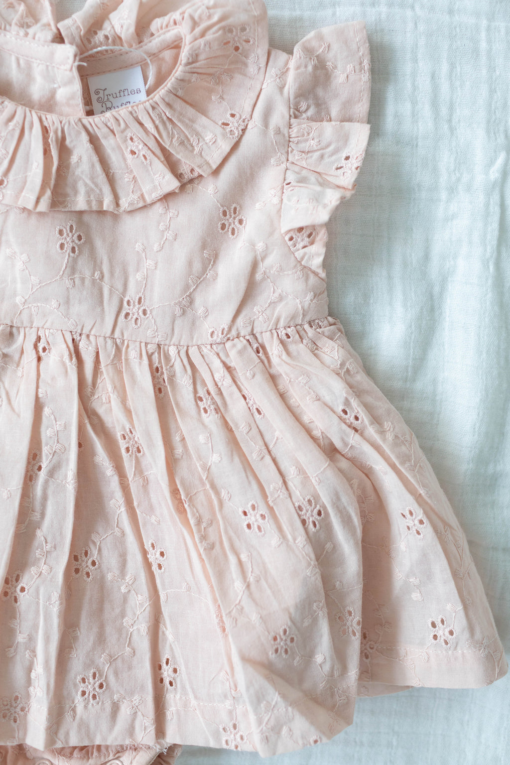 Rose Eyelet Skirted Bodysuit
