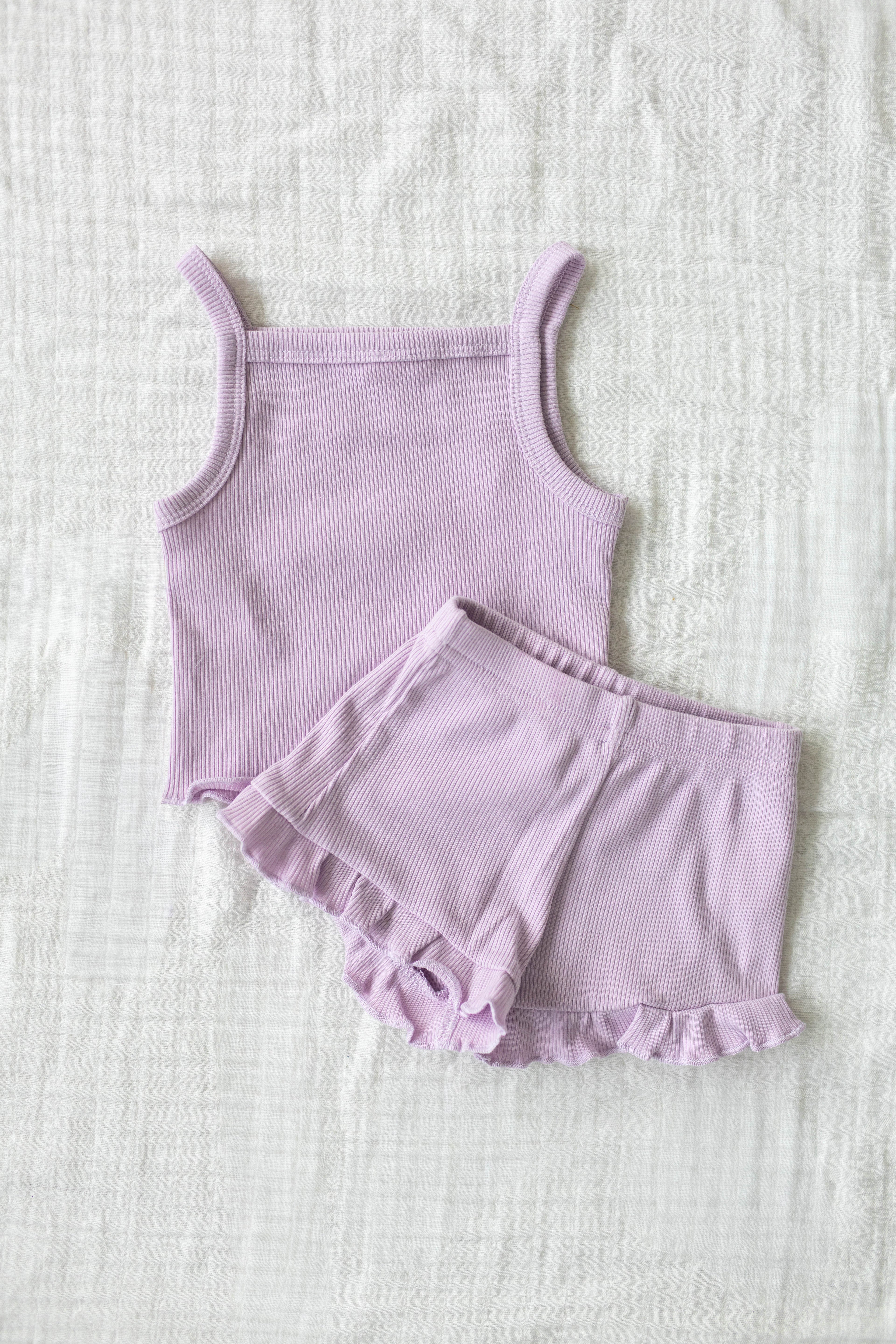 Lavender Tank Top & Shorts Set