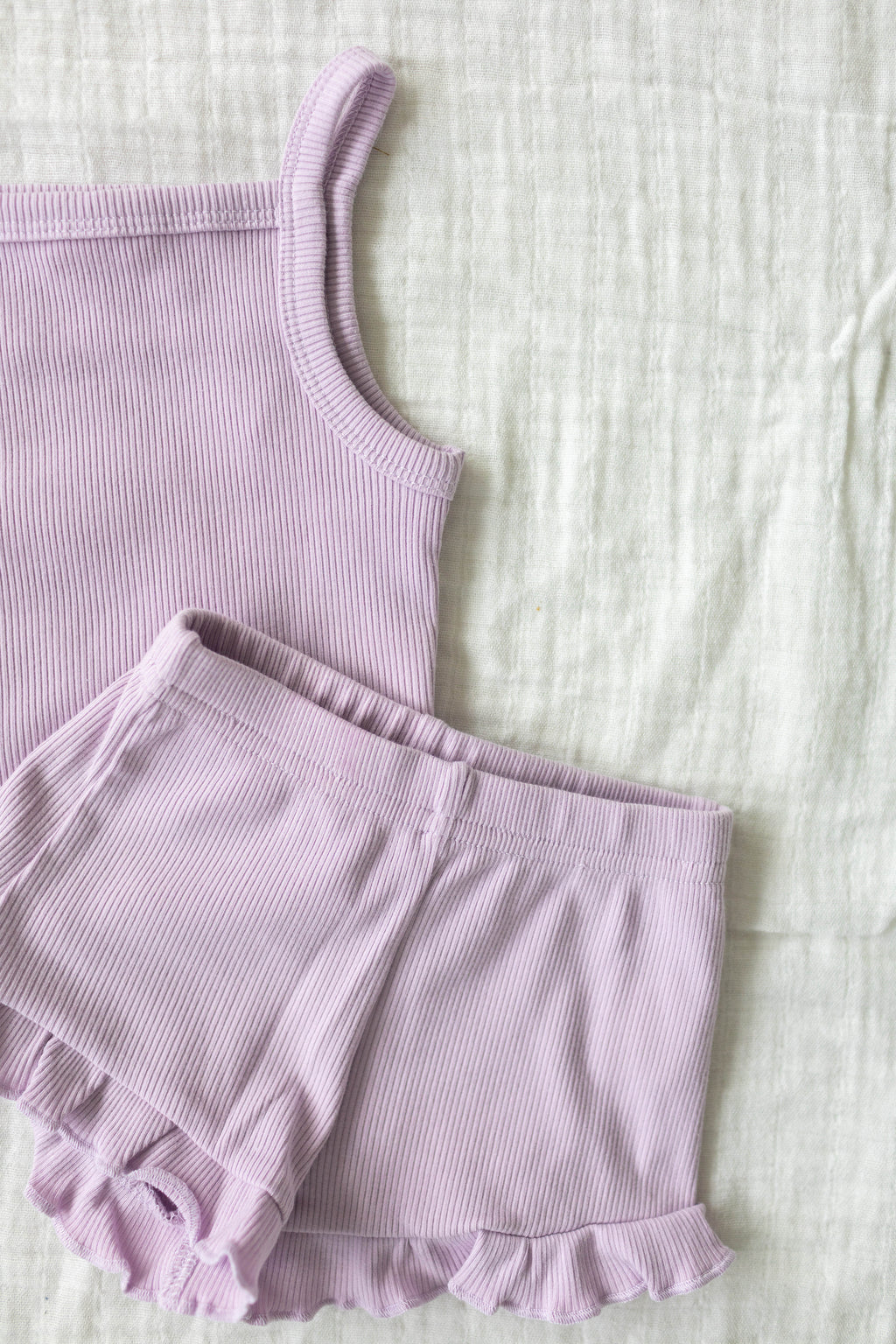 Lavender Tank Top & Shorts Set