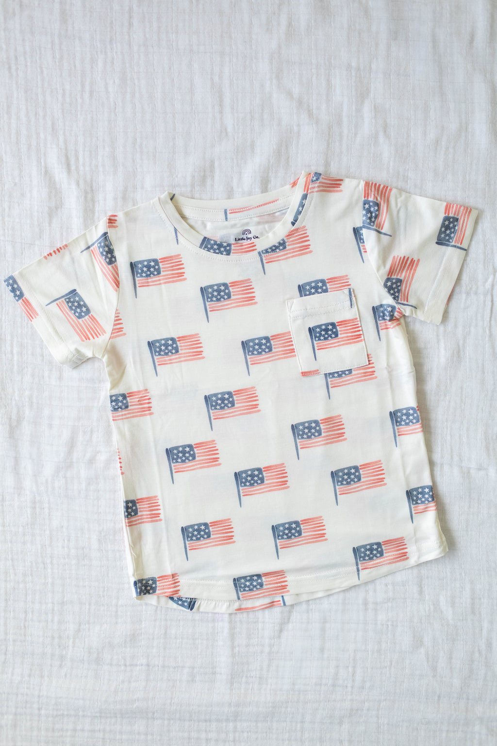 American Flag Pocket Tee