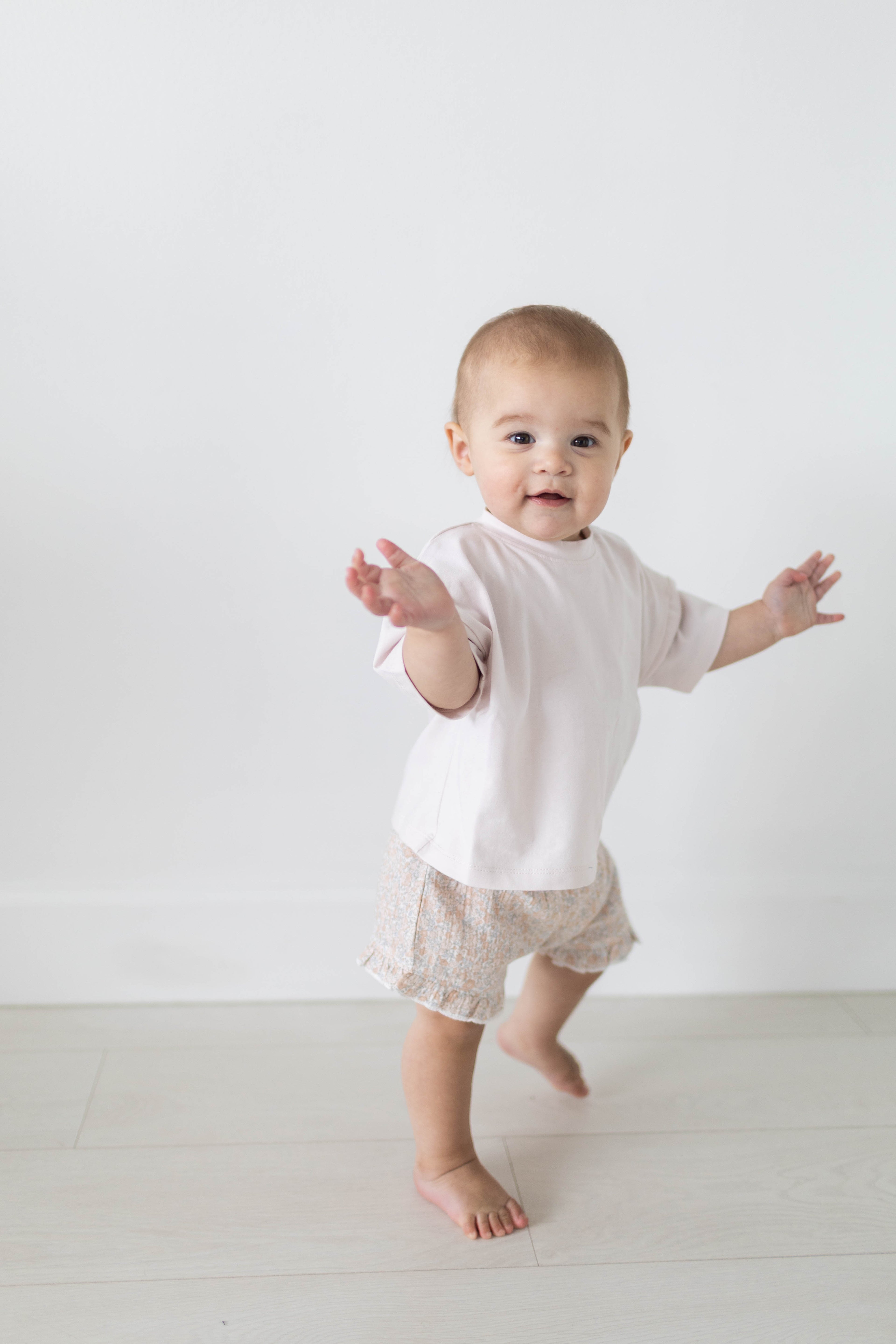 Floral Muslin Ruffle Shorts